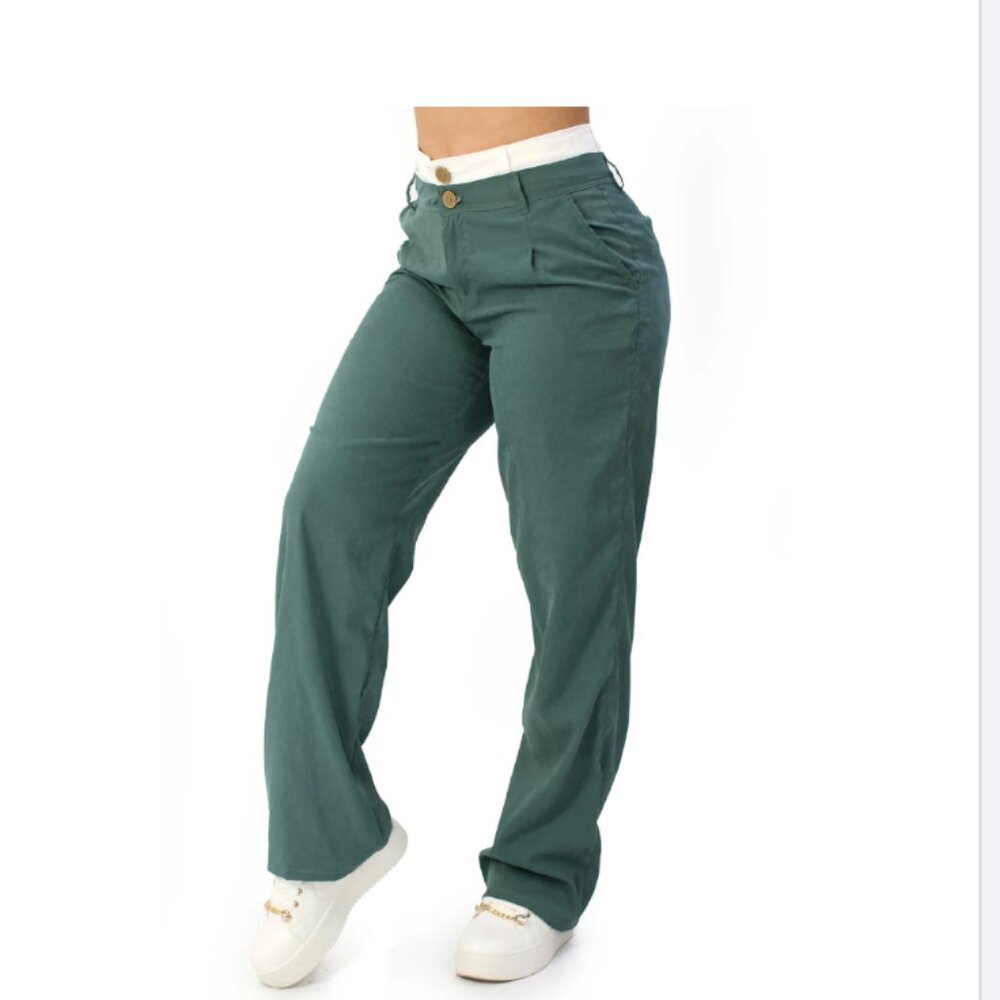 🔥 4 for $20 DEAL 🔥MARIPILY Green Straight Leg Pants Size 13